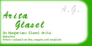 arita glasel business card